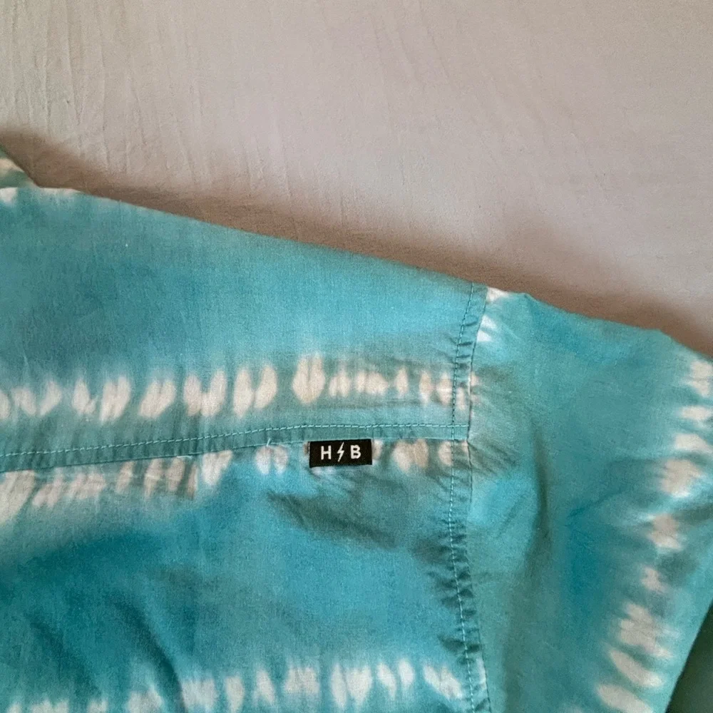 Howler Brothers San Gabriel Shirt‎ Hazy Horizon Seaspray Green Tie Dye